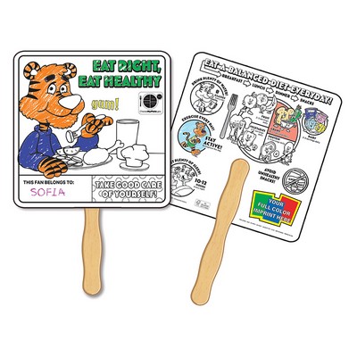 Hand Fan Good Nutrition Coloring - FSC Certified