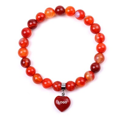 Red Beaded Bracelets w/ Heart
