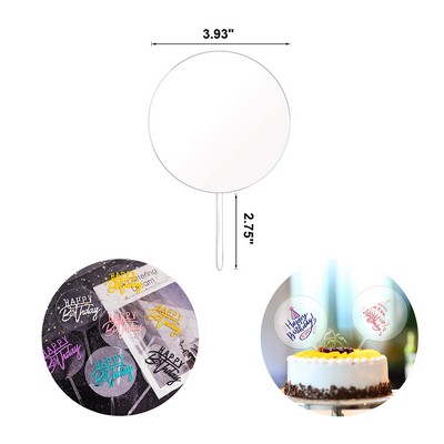 Round Acrylic Cake Topper