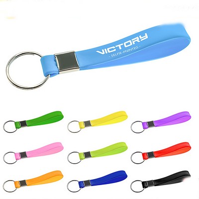 Colorful Silicone Wristband With Keychain
