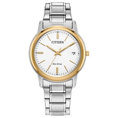 Citizen Ladies' Eco-drive Two-tone Watch with White Dial