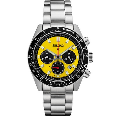 Seiko Prospex Speedtimer SS Solar Chrono Yellow Dial U.S. SE Watch