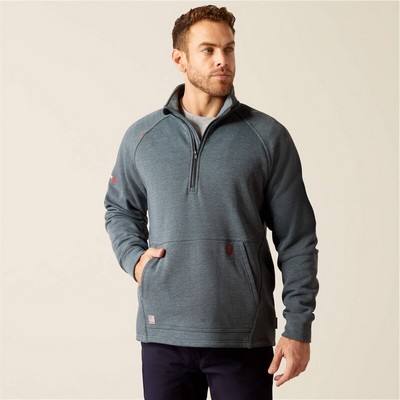 Ariat® Men's Charcoal Gray FR Primo Fleece 2.0 ¼ Zip Sweater