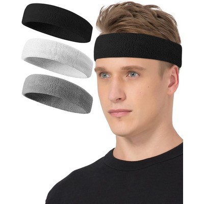 Sweatbands Sport Headbands for Working Out, Execise, Tennis, Basketball, Running