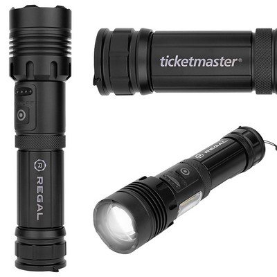 1200LM Metal Flashlight w/2000mAh Rechargeable Battery