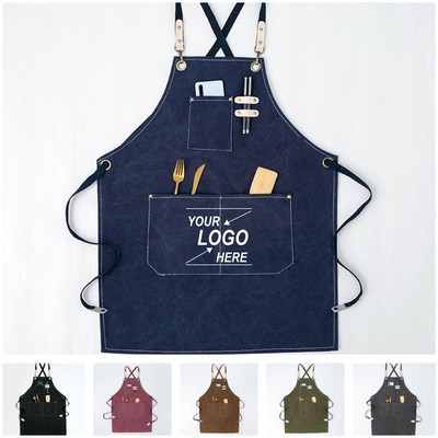Adjustable Denim Work Apron with Bib