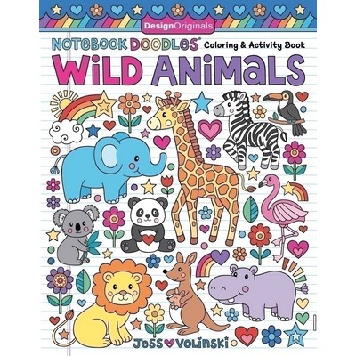 Notebook Doodles Wild Animals (Coloring & Activity Book)