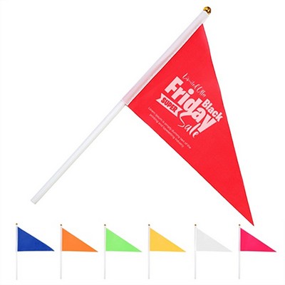 Triangle Hand Wave Stick Flag