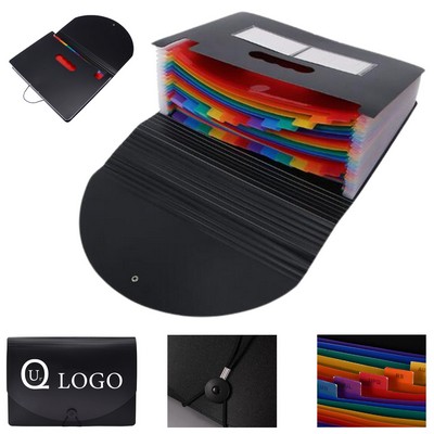 Expandable File Organizer Folder w/ Color Labels