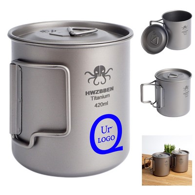 14Oz Outdoor Camping Titanium Mug