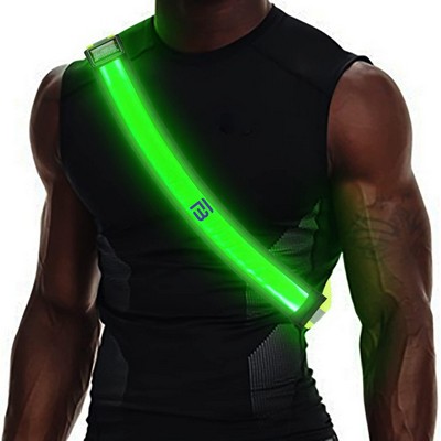 Adjustable USB Rechargeable LED Reflective Belt