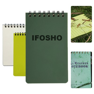 3 x 5" Weatherproof Spiral Notebook 100 Lined Pages