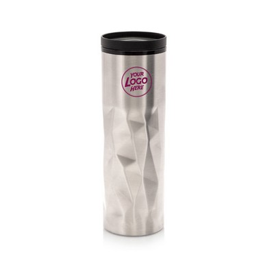 Stainless Steel Travel Mugs with Inner Plastic Liner and Lid 16 oz
