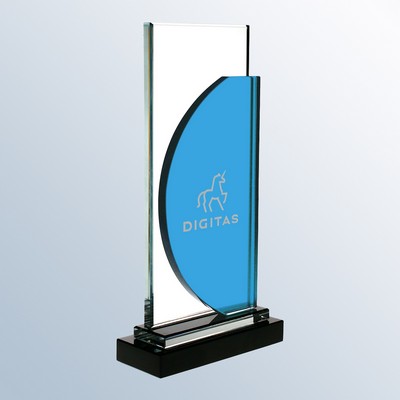 Ascend Blue Starfire Glass Award