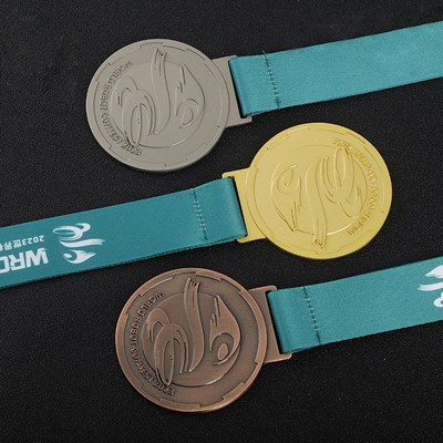 Custom Metal Medal with Printed Ribbon