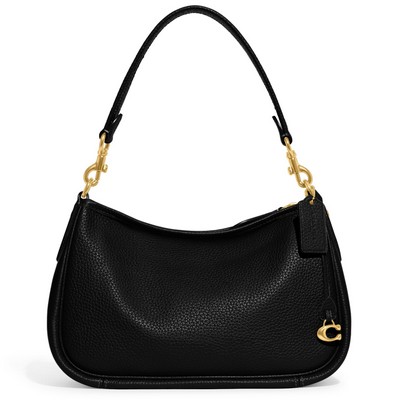 COACH Soft Pebbled Leather Cary Crossbody - Black/Brass
