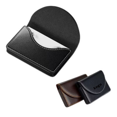 Leather Stainless Steel Business Card Holder