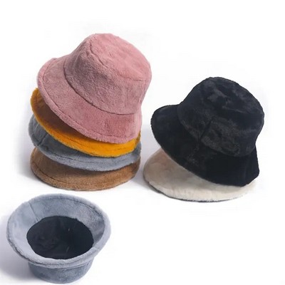 Faux Fur Bucket Hat Winter Warmer Fisherman Hat