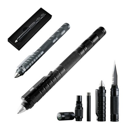Black 5-in-1 Tactical Pen