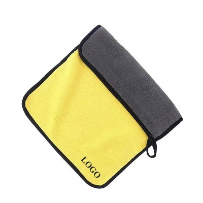 Premium 800GSM Double-Plush Microfiber Car Drying Towel (12" x 12")