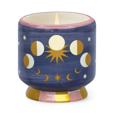 A Dopo 8 Oz "Moon Phases" Ceramic Candle - Jasmine & Rose