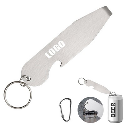 2-in-1 Stainless Steel Bottle and Can Opener with Carabiner