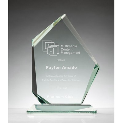 8 1/2" Peak Jade Crystal Award