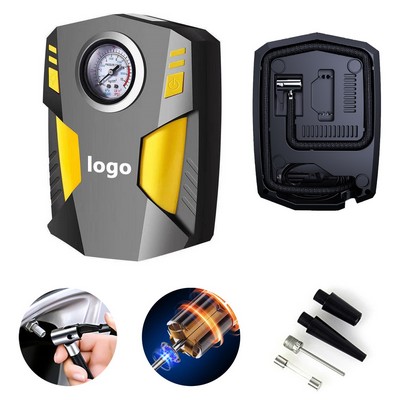 Portable Air Compressor Car Tire Pump With Nozzle Adaptors