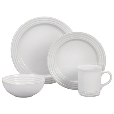 Le Creuset 16Pc Stoneware Dinnerware Set White