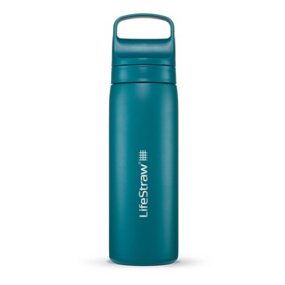 Lifestraw Go 18 Oz. Stainless Steel Water Filter Bottle Laguna Teal
