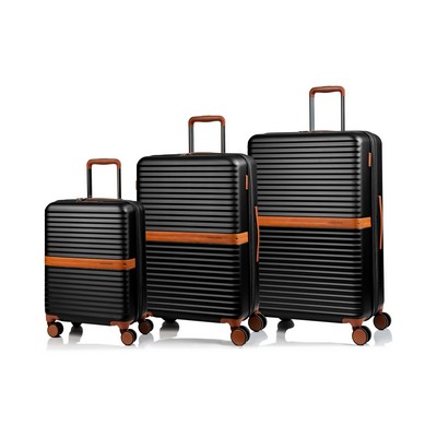 Champs Luggage Vintage Ii Luggage Set Size 3 Pieces- Black