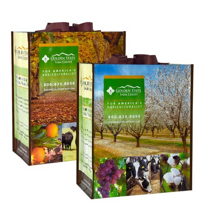 145g Full-Color Laminated Woven Custom Grocery Bag (14"x17"x8")