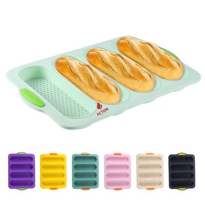 4 Slots Silicone Baguette Cake Mold