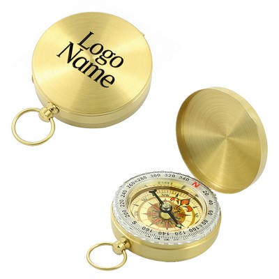 Pocket Watch Flip Lid Compass