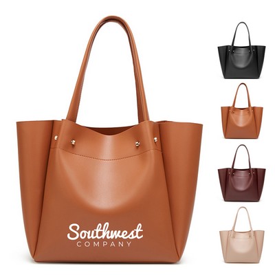 Pu Large Capacity Shoulder Tote Bag