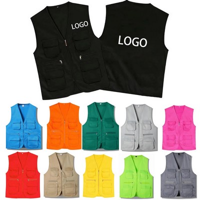 Nylon Mesh Multi-Pocket Utility Vest