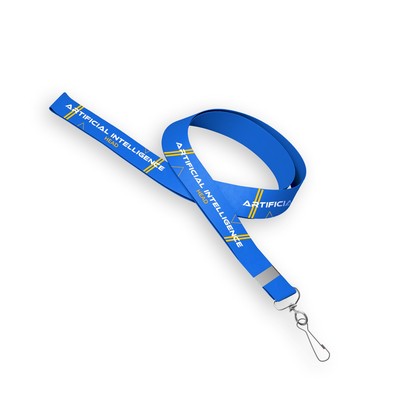 36"x1/2" Custom Polyester Lanyard