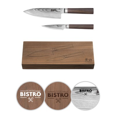 Cangshan 2-Piece Maya Series Starter Knife Set w/Walnut Box