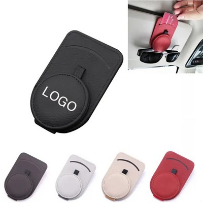 Sunglass and Card Holder for Car Visor