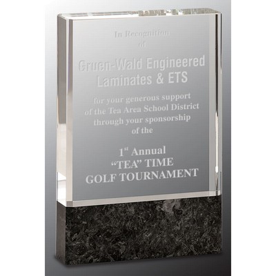 Fusion Crystal Award with Genuine Marble