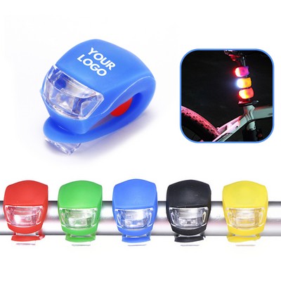 Silicone LED Bike Light Waterproof Headlight Safety Road Taillight