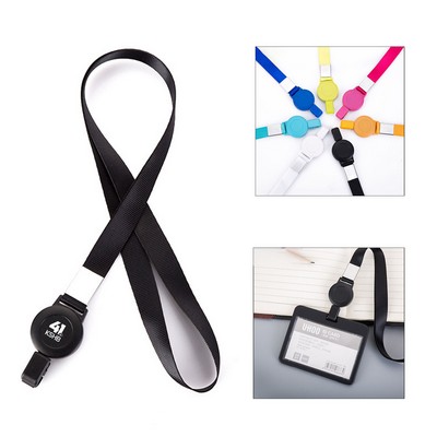 Retractable Badge Holder with Neck Lanyard