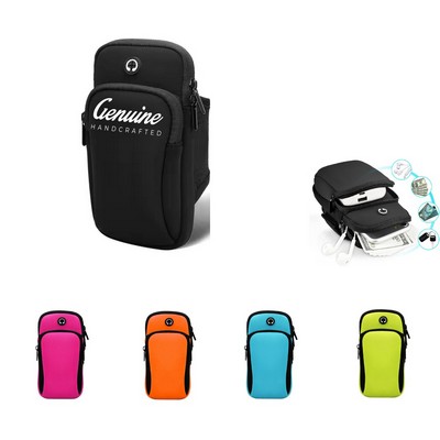 Breathable Mesh Arm Double Zip Phone Pouch