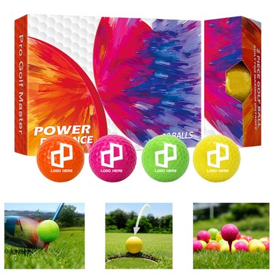12 Pack Colored Golf Balls