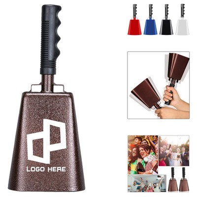 Iron Cowbell W/ Plastic Handle