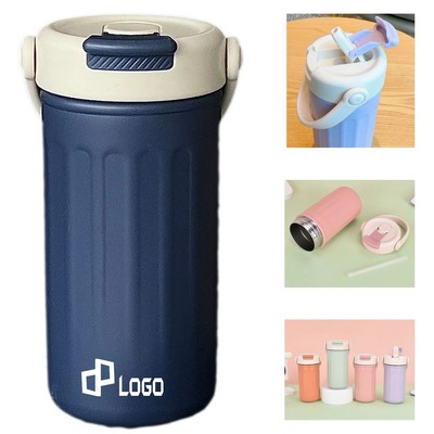 12Oz Macaron Straw Water Cup