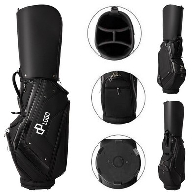 9" Black Carbon Fiber Woven Pu Golf Bag