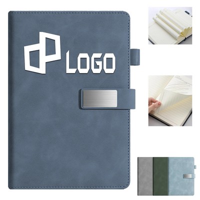 8.2X11.5" Imitation Leather Notebook W/ 200 Ruled Pages