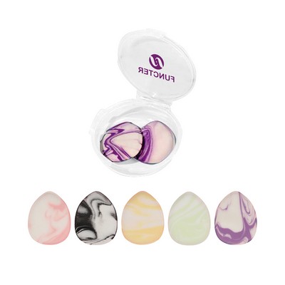 Unique Thumb - Sized Dual - Use Makeup Sponge with Protective Cover