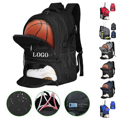 Sports Basketball Shoe Compartment Backpack